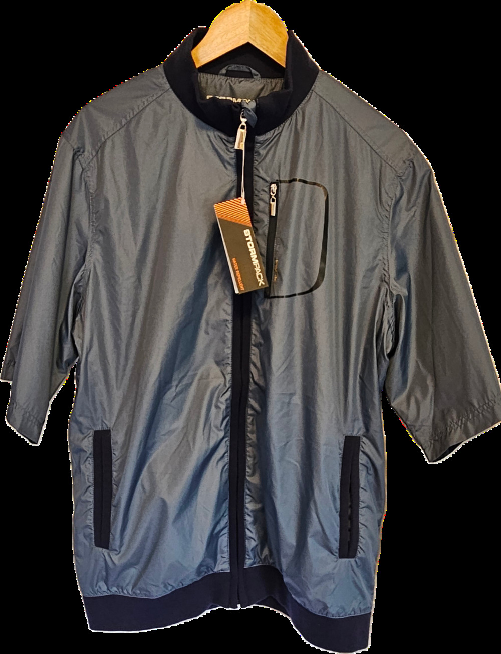 Stormpack Packable Jacket L Blue Navy Water Repellent Windproof NWT C3506SAM